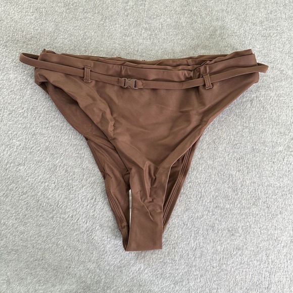 Andie Swimwear The Riviera High Waisted Bottom Women Sz Med Espresso Sculpting - Picture 2 of 8